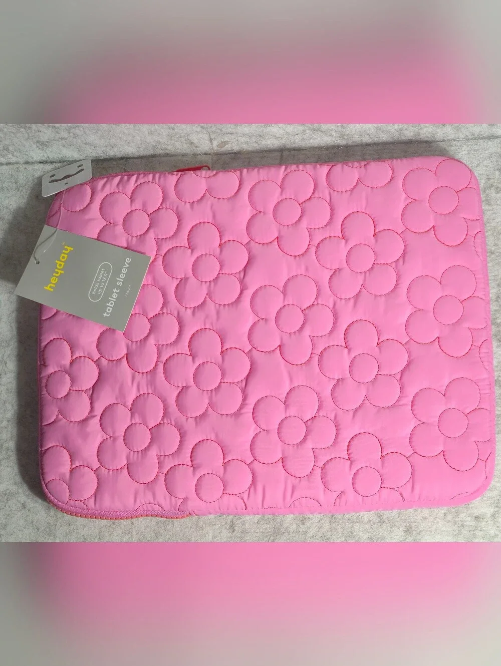 Heyday Pink Floral Tablet Sleeve – Fits Tablets up to 12.9” – New